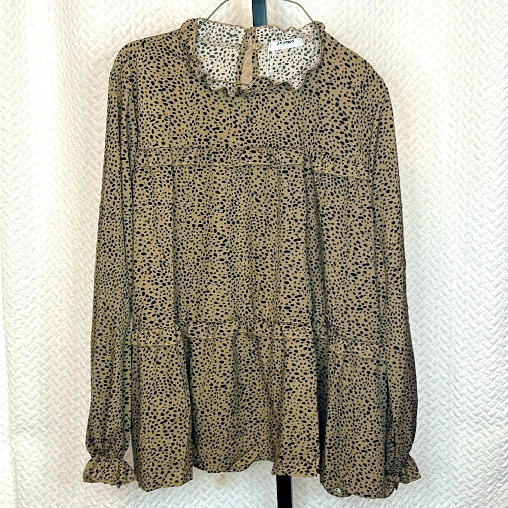 NWT Women’s XXL Animal Print Blouse - Picture 1 of 6